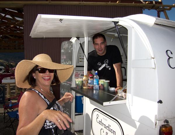 Get your caffeine fix from Paul in the Jackson Cupid coffee Cart